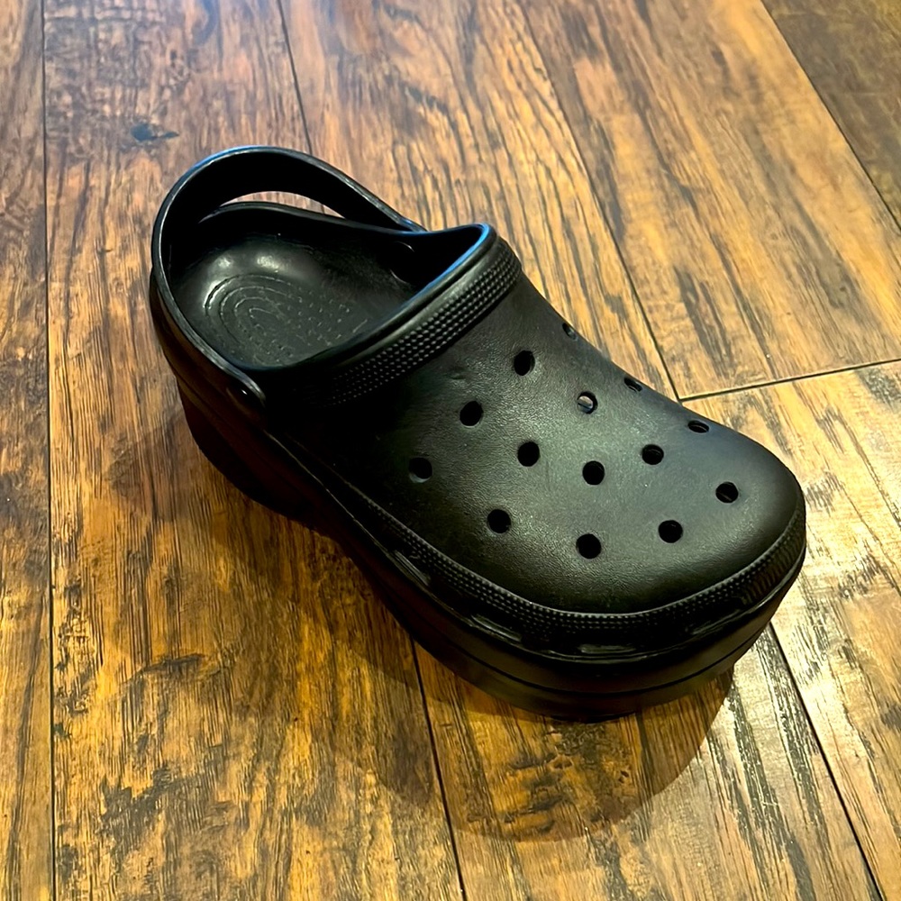 Platform Clog Slides